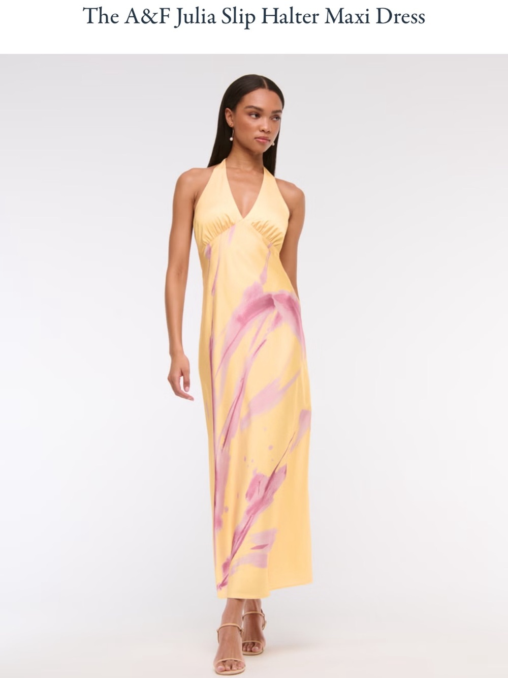Abercrombie & Fitch Julia Slip Halter Maxi Dress